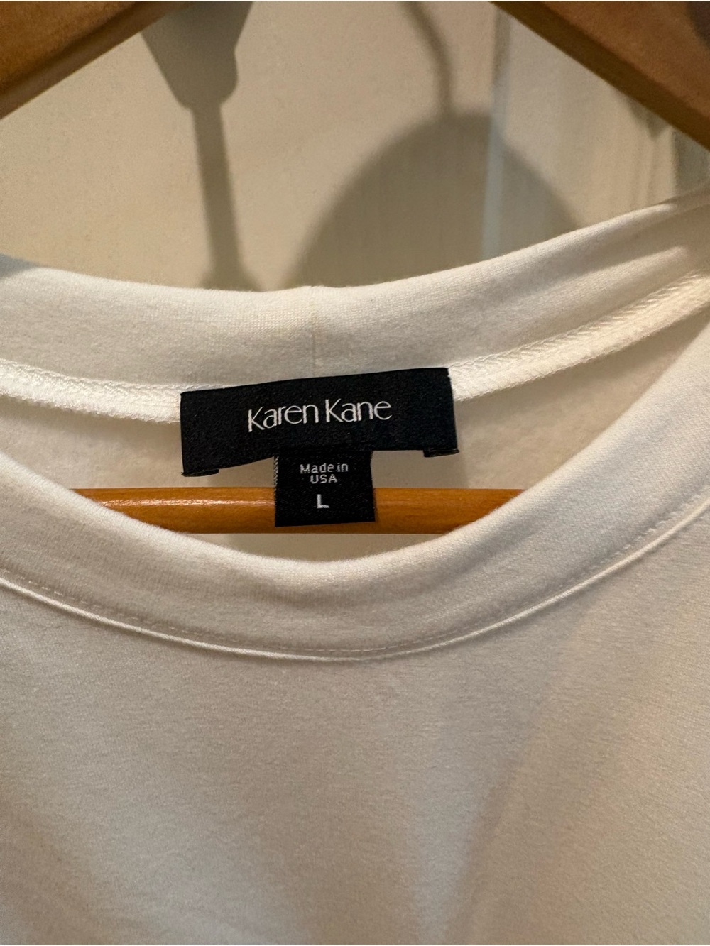 Karen Kane White Long Sleeve Crewneck Sweatshirt